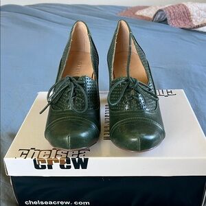 Chelsea Crew Dark Green Heeled Shoes